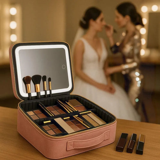 Cosmetiquera Premium con Luz LED – Ideal para Maquillaje Perfecto